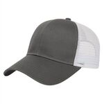 Two-Tone Mesh Back Cap - Charcoal-white