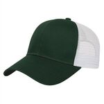 Two-Tone Mesh Back Cap - Forest Green-white