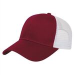 Two-Tone Mesh Back Cap - Maroon-white