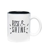 TWO TONE MUG 11 OZ. WHITE/BLACK -  