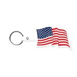 U.S. Flag Flexible Key Tag - White