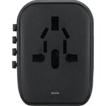 Universal Travel 2 USB / 2 Type-C Adapter - Black