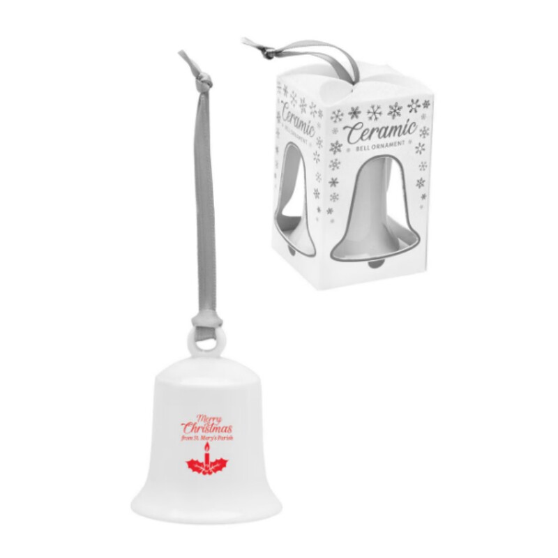 Main Product Image for Custom Printed Ceramic Bell Ornament
