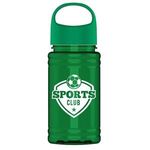 UpCycle - Mini 16 oz. rPet Sports Bottle with Oval Crest Lid - Transparent Green