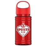 UpCycle - Mini 16 oz. rPet Sports Bottle with Oval Crest Lid - Transparent Red