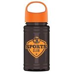 UpCycle - Mini 16 oz. rPet Sports Bottle with Oval Crest Lid - Transparent Smoke