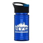 UpCycle - Mini 16 oz. rPet Sports Bottle With Pop-Up Sip Lid - Transparent Blue