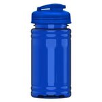 UpCycle - Mini 16 oz. RPet Sports Bottle with USA Flip Lid - Transparent Blue