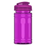 UpCycle - Mini 16 oz. RPet Sports Bottle with USA Flip Lid - Transparent Fuchsia