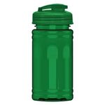 UpCycle - Mini 16 oz. RPet Sports Bottle with USA Flip Lid - Transparent Green