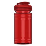 UpCycle - Mini 16 oz. RPet Sports Bottle with USA Flip Lid - Transparent Red