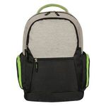 Urban Laptop Backpack - Gray With Lime