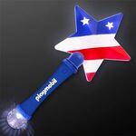 US Flag Star Light Up Wand - Red-white-blue