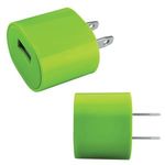 USB to AC Wall Adapter - UL Certified - Lime Green