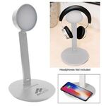 Vanity Light Wireless Charger With Headphone Stand