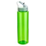 Velo 32 oz PET Bottle with Flip-Up Lid - Clear Green