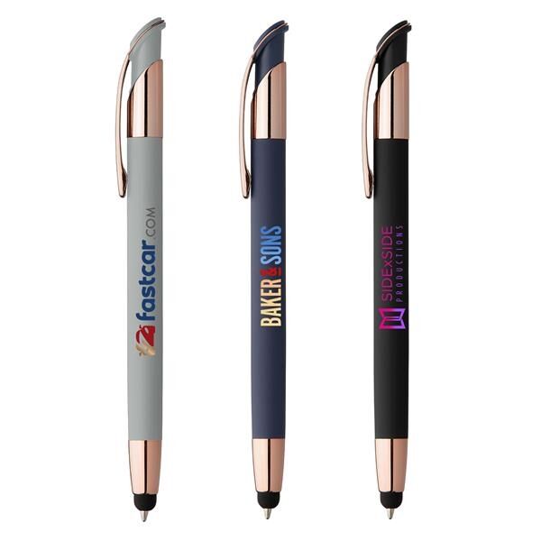 Main Product Image for Venice Softy Rose Gold Pen with Stylus - Full Color