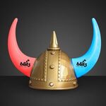 Viking helmet with light-up horns - Red-blue