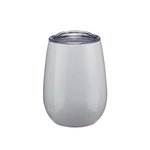 Vino Stainless Steel Stemless Wine Glass - White