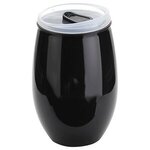 Vintage 16 oz Tritan High Gloss Wine Glass with Lid - Clear Black