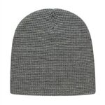 Waffle Knit Beanie - Light Heather