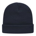 Waffle Knit Cap with Cuff -  