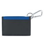 Wallet With Carabiner - Blue