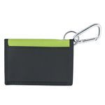 Wallet With Carabiner - Lime