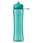 Water bottle - 24 oz Polysure Exertion Bottle w/Grip - Translucent Aqua