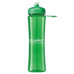 Water bottle - 24 oz Polysure Exertion Bottle w/Grip - Translucent Green