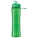 Water bottle - 24 oz Polysure Exertion Bottle w/Grip - Translucent Green