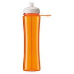 Water bottle - 24 oz Polysure Exertion Bottle w/Grip - Translucent Orange