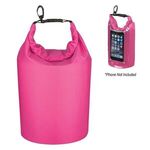 Waterproof Dry Bag With Window - Clear With Fuchsia