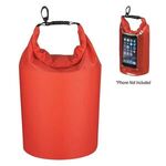 Waterproof Dry Bag With Window - Clear with Red