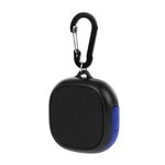 Waterproof Speaker Carabiner - Black With Blue