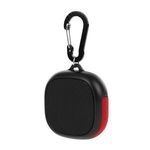 Waterproof Speaker Carabiner - Black with Red