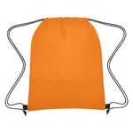 Wave Design Non-Woven Drawstring Bag - Orange