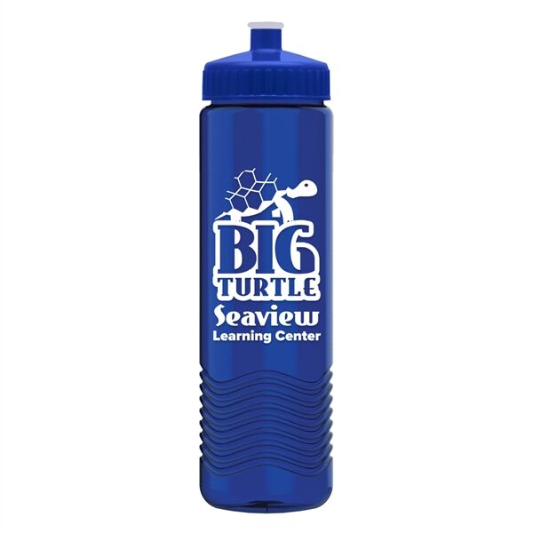 Main Product Image for 24 oz. Wave Bottle with Push Pull Lid