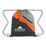 Waverly Drawstring Sports Pack - Black Orange Gray