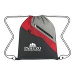 Waverly Drawstring Sports Pack - Black Red Gray