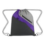 Waverly Drawstring Sports Pack - Black Royal Gray