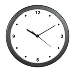 "WEDGE" 10 Economy Wall Clock - Black