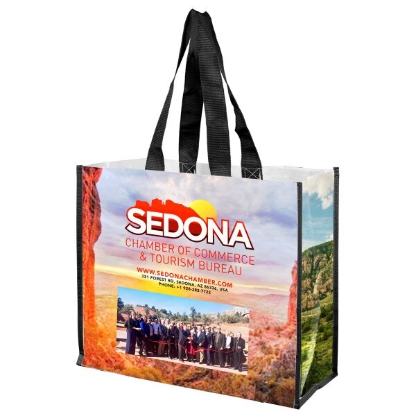 Main Product Image for Wendy Full Color Laminated Woven Wrap Tote and Shopping Bag