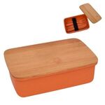 Wheat Lunch Set With Bamboo Lid -  