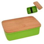 Wheat Lunch Set With Bamboo Lid -  