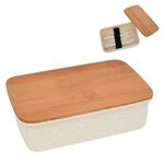 Wheat Lunch Set With Bamboo Lid -  