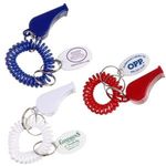 Whistle Coil Keychain -  