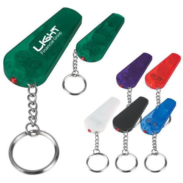 Main Product Image for Custom Printed Whistle Light/Key Chain