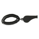 Whistle With Coil - Black