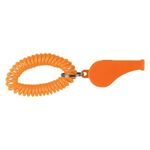 Whistle With Coil - Orange
